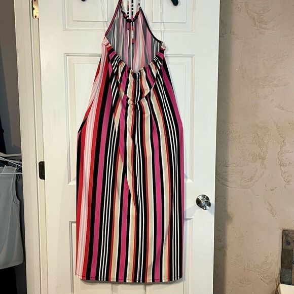 Lane Bryant Multicolored Halter Neck Swing Maxi Dress 18/20 - Picture 4 of 14